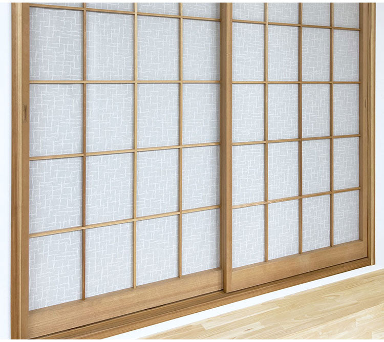 日本製 障子に貼るレース カスリ調 幅100cm×丈200cm 2枚組 UVカット 破れにくい 簡単に貼れる 断熱・保温効果 花粉キャッチ 外から見られにくい 両面テープ2個付き(代引不可)