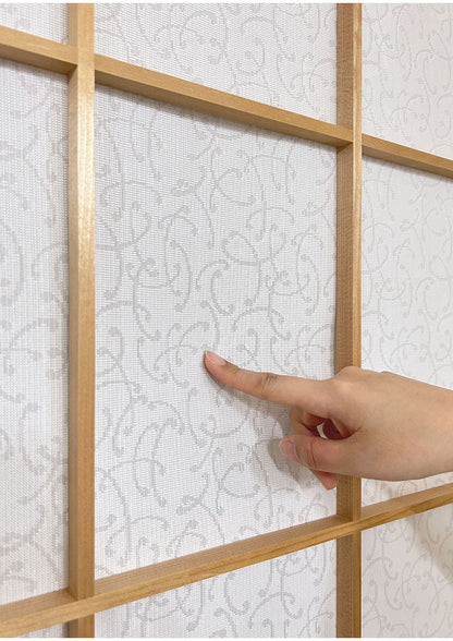 日本製 障子に貼るレース カール柄 幅100cm×丈200cm 2枚組 UVカット 破れにくい 簡単に貼れる 断熱・保温効果 花粉キャッチ 外から見られにくい 両面テープ2個付き(代引不可)