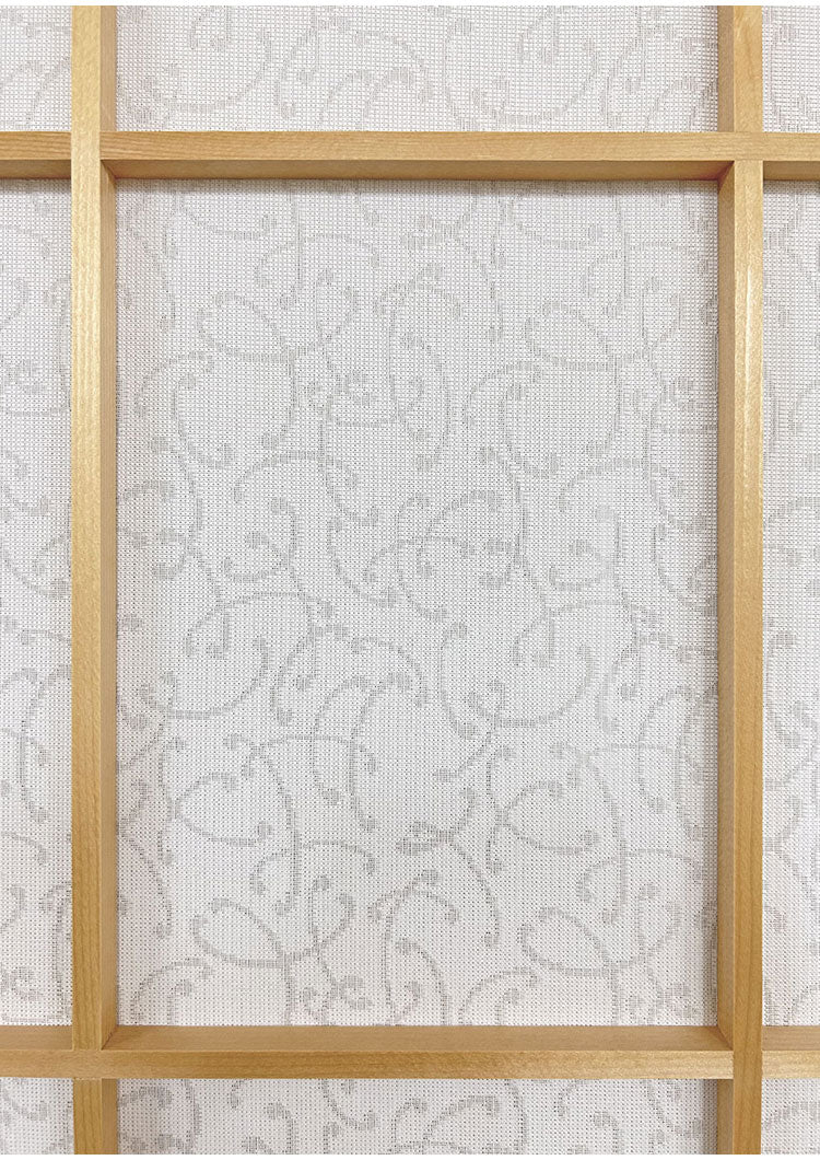 日本製 障子に貼るレース カール柄 幅100cm×丈200cm 2枚組 UVカット 破れにくい 簡単に貼れる 断熱・保温効果 花粉キャッチ 外から見られにくい 両面テープ2個付き(代引不可)