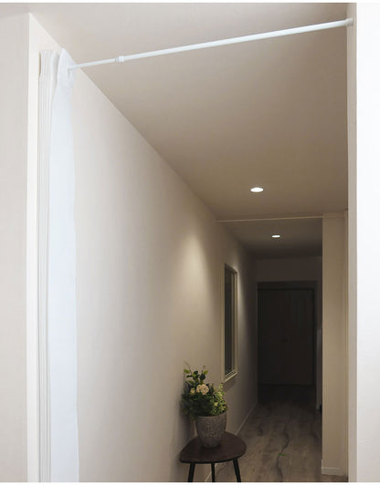 日本製 アコーディオンカーテン パタパタカーテン 間仕切り 目隠し 断熱 保温 長さ調整 ハサミでカット 無地調 プレーン 巾150cm×丈200cm ホワイト 省エネ エコ 洗える(代引不可)