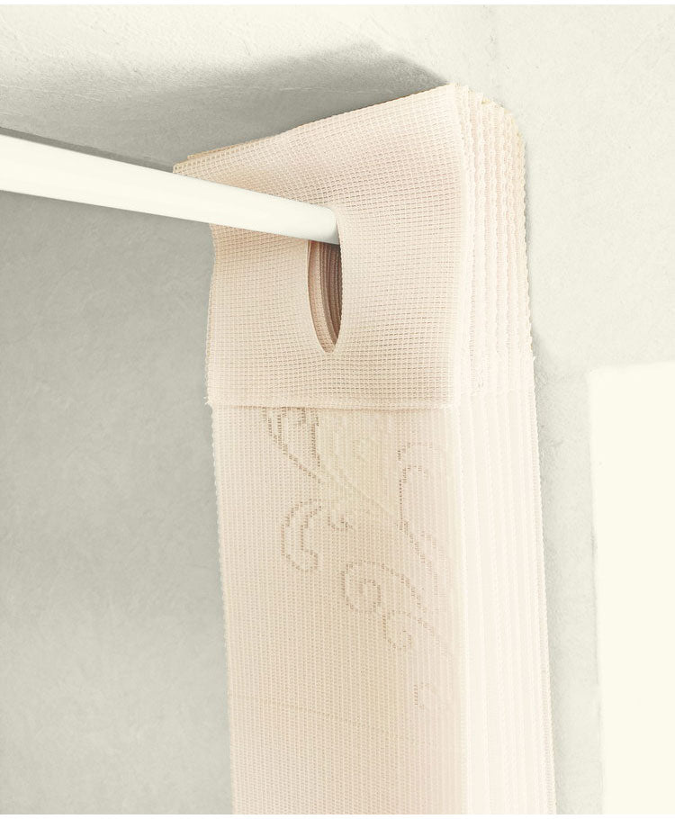 日本製 アコーディオンカーテン 巾150cm×丈200cm パタパタカーテン 間仕切り 目隠し 断熱 保温 長さ調整 オーナメント柄 厚手 省エネ エコ 洗える 帝人フロンティア(株) エコリエ(R) 使用(代引不可)