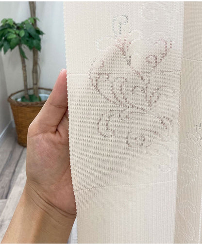 日本製 アコーディオンカーテン 巾150cm×丈250cm パタパタカーテン 間仕切り 目隠し 断熱 保温 長さ調整 オーナメント柄 厚手 省エネ エコ 洗える 帝人フロンティア(株) エコリエ(R) 使用(代引不可)