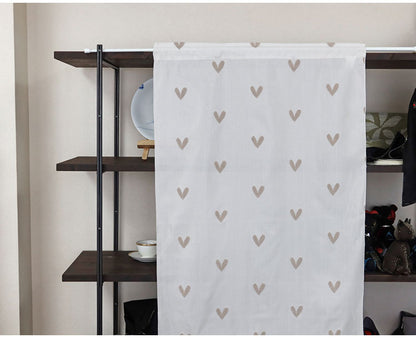 日本製 小窓レースカーテン 約巾70cm×丈120cm 小窓 出窓 カフェカーテン 遮熱 断熱 UVカット 目隠し 北欧調 ハート柄 人気 エコリエ(R) 小窓用ミラーレースカーテン 共生地リボン付き キッチン(代引不可)