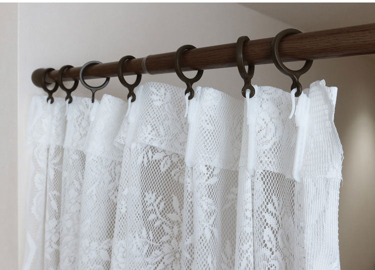 日本製 フリーカットレースカーテン 巾100cm×丈250cm バラ柄 花柄 2枚組 自由に長さ変更 ハサミでカット 丈調整可能 調整可能なフック付き 取り付け簡単 程よい透け感 光を採り入れる(代引不可)