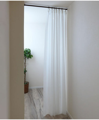 日本製 フリーカットレースカーテン 巾100cm×丈250cm キカ柄 2枚組 自由に長さ変更 ハサミでカット 丈調整可能 調整可能なフック付き 取り付け簡単 程よい透け感(代引不可)