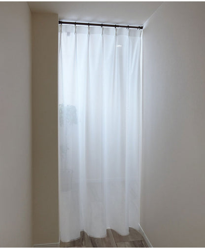 日本製 フリーカットレースカーテン 巾100cm×丈250cm キカ柄 2枚組 自由に長さ変更 ハサミでカット 丈調整可能 調整可能なフック付き 取り付け簡単 程よい透け感(代引不可)