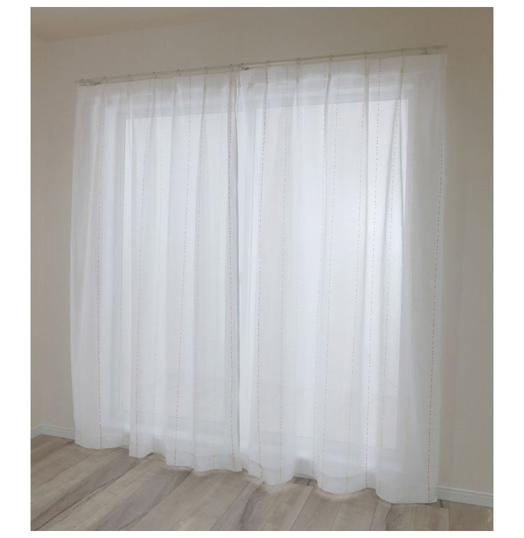 ミラーレースカーテン エコリエ 日本製 40サイズ 幅100 幅150 幅200 レースカーテン 断熱 保温 UVカット テイジン 高機能 3色 ボンボン おしゃれ 洗濯OK 昼間見えにくい 賃貸 採光 洗える カーテン(代引不可)