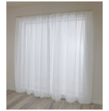 ミラーレースカーテン エコリエ 日本製 40サイズ 幅100 幅150 幅200 レースカーテン 断熱 保温 UVカット テイジン 高機能 3色 ボンボン おしゃれ 洗濯OK 昼間見えにくい 賃貸 採光 洗える カーテン(代引不可)