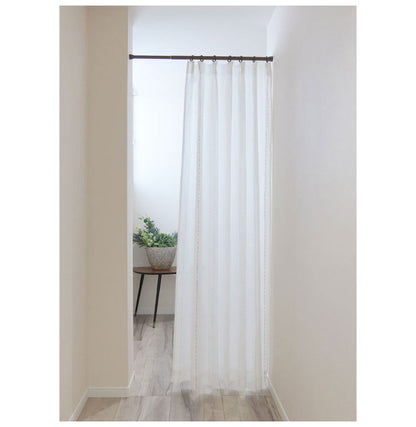 ミラーレースカーテン エコリエ 日本製 40サイズ 幅100 幅150 幅200 レースカーテン 断熱 保温 UVカット テイジン 高機能 3色 ボンボン おしゃれ 洗濯OK 昼間見えにくい 賃貸 採光 洗える カーテン(代引不可)