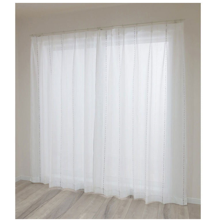 ミラーレースカーテン エコリエ 日本製 40サイズ 幅100 幅150 幅200 レースカーテン 断熱 保温 UVカット テイジン 高機能 ボンボン おしゃれ 洗濯OK 昼間見えにくい 賃貸 採光 洗える カーテン(代引不可)