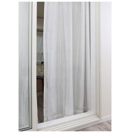 ミラーレースカーテン エコリエ 日本製 40サイズ 幅100 幅150 幅200 レースカーテン 断熱 保温 UVカット テイジン 高機能 ボンボン おしゃれ 洗濯OK 昼間見えにくい 賃貸 採光 洗える カーテン(代引不可)