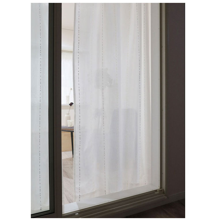 ミラーレースカーテン エコリエ 日本製 40サイズ 幅100 幅150 幅200 レースカーテン 断熱 保温 UVカット テイジン 高機能 ボンボン おしゃれ 洗濯OK 昼間見えにくい 賃貸 採光 洗える カーテン(代引不可)