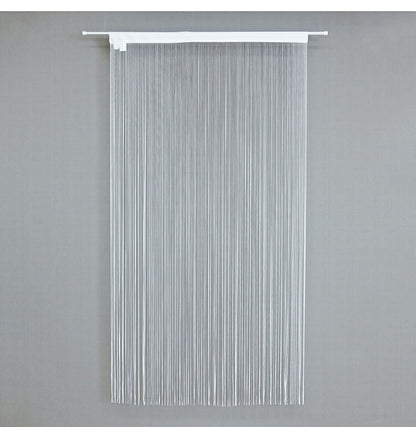 日本製 防炎 ひものれん 北欧風 間仕切り のれん 暖簾 約幅85cm×丈170cm 突っ張り棒 キッチン トイレ 程よい透け感 おしゃれ 小窓 出窓 お洒落 防炎加工 取り付け簡単(代引不可)