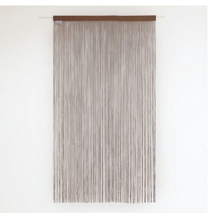 日本製 防炎 ひものれん 北欧風 間仕切り のれん 暖簾 約幅85cm×丈170cm 突っ張り棒 キッチン トイレ 程よい透け感 おしゃれ 小窓 出窓 お洒落 防炎加工 取り付け簡単(代引不可)