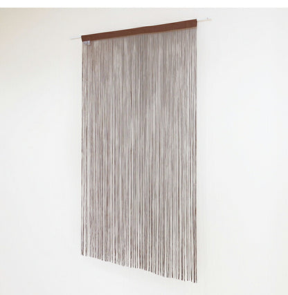 日本製 防炎 ひものれん 北欧風 間仕切り のれん 暖簾 約幅85cm×丈170cm 突っ張り棒 キッチン トイレ 程よい透け感 おしゃれ 小窓 出窓 お洒落 防炎加工 取り付け簡単(代引不可)