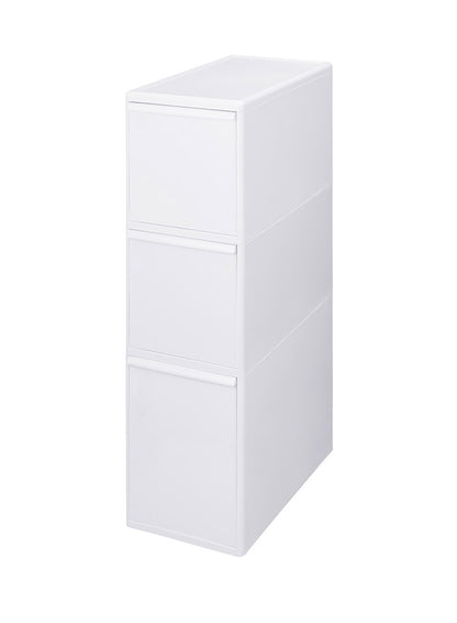 ライクイット (like-it) ダスト 分別引出し ステーション ボトル 3段 約幅25.5×奥46.5×高87.8cm 約65L ホワイト 日本製 BW-12B 引出し分別ペール 大容量 多分別 ダストボックス(代引不可)