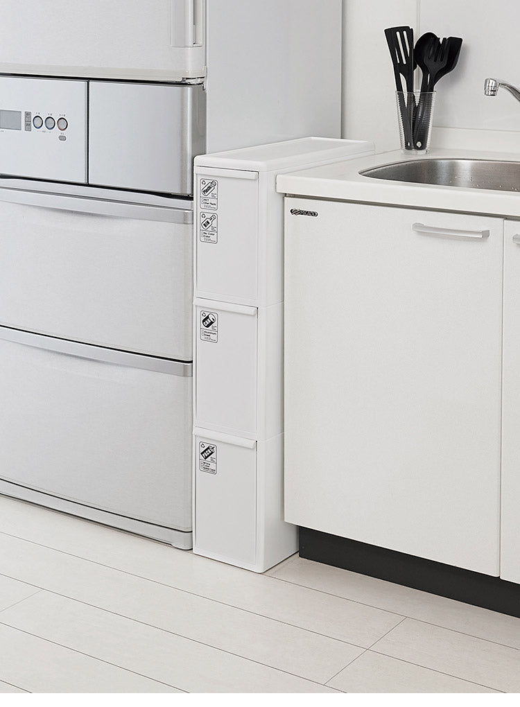 ライクイット(like-it) フタ付きゴミ箱 分別引出しステーションスリム3段 60L 幅255mm(代引不可)