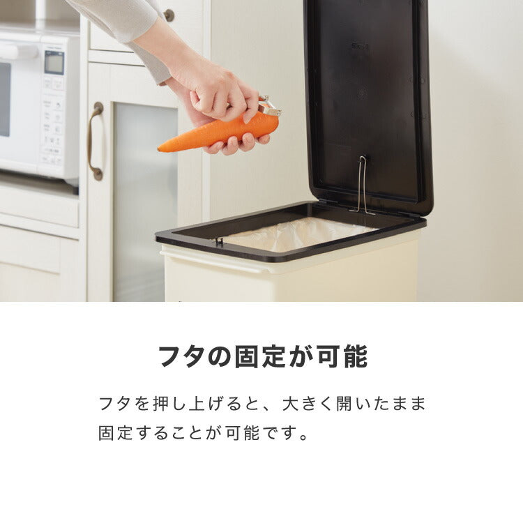 ライクイット (like-it) フタ付きゴミ箱 カフェスタイル プッシュダスト 深型 アイボリー 約25L 日本製 CFS-12 ダストボックス 分別 スリム ゴミ箱25L(代引不可)