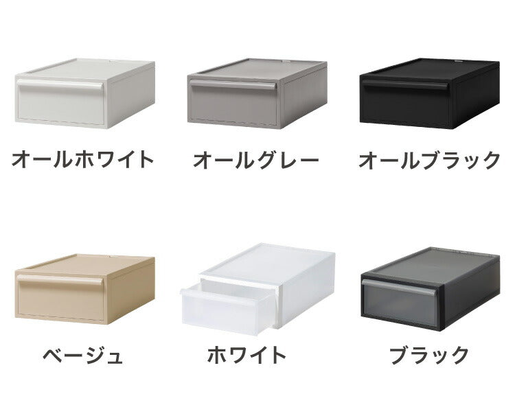 ライクイット (like-it) クローゼット 収納 ケース 衣装ケース 引き出し クローゼットシステム 白 ベージュ グレー 高さ16 日本製 収納ケース プラスチック 収納ボックス フタ付(代引不可)