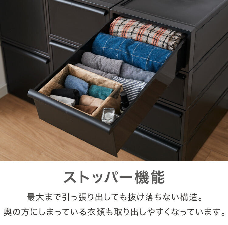 ライクイット (like-it) クローゼット 収納 ケース 衣装ケース 引き出し クローゼットシステム 白 ベージュ グレー 高さ16 日本製 収納ケース プラスチック 収納ボックス フタ付(代引不可)
