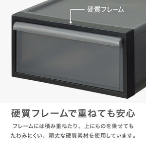 ライクイット (like-it) クローゼット 収納 ケース 衣装ケース 引き出し クローゼットシステム 白 ベージュ グレー 高さ16 日本製 収納ケース プラスチック 収納ボックス フタ付(代引不可)