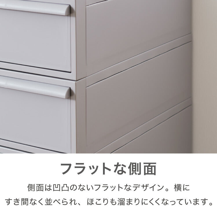 ライクイット (like-it) クローゼット 収納 ケース 衣装ケース 引き出し クローゼットシステム 白 ベージュ グレー 高さ16 日本製 収納ケース プラスチック 収納ボックス フタ付(代引不可)
