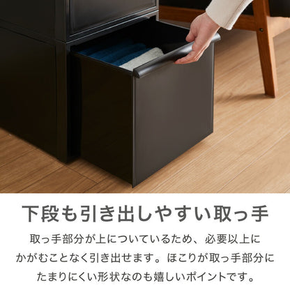 ライクイット (like-it) 収納ケース クローゼットシステム 引き出し L 約幅32x奥52x高31.8cm ホワイト CS-D3 奥行き52cm クローゼット収納にピッタリ(代引不可)