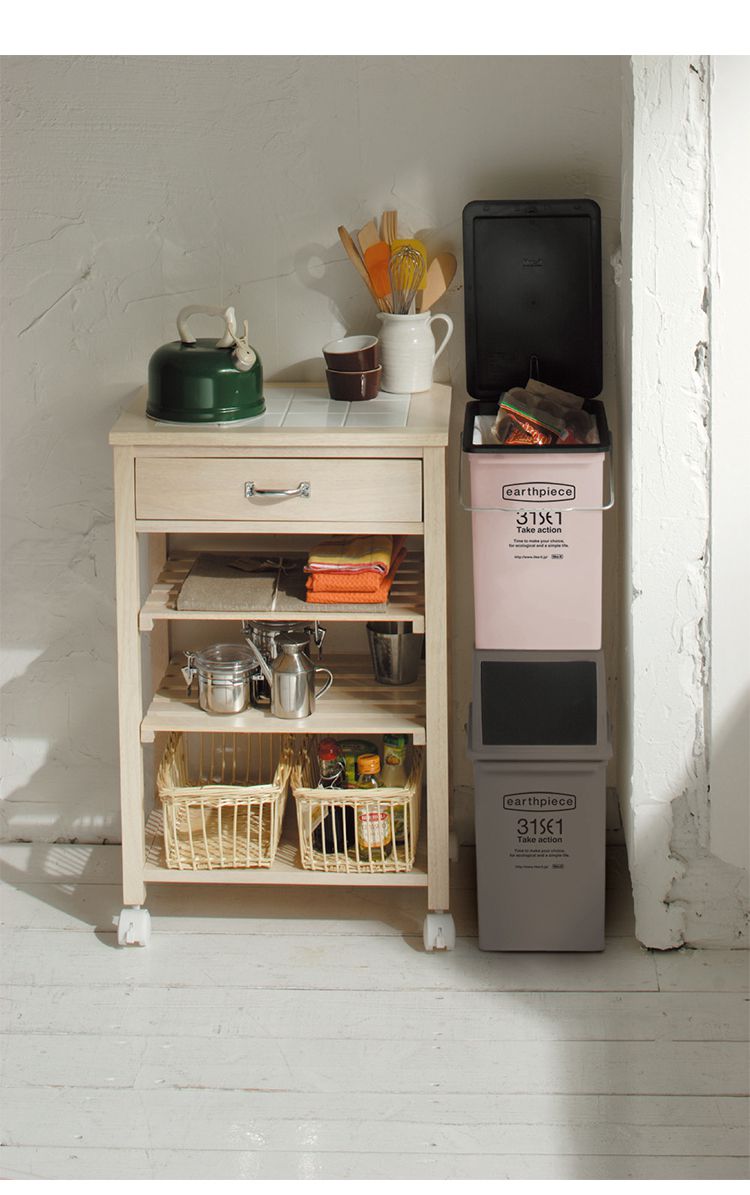 ゴミ箱 プッシュダスト(浅型) 17L 積み重ねOK スタッキング ごみ箱 ダストボックス 分別 キッチン ふた付き フタ付き 蓋付き|おしゃれ 蓋つきゴミ箱 ふたつき ごみ入れ 蓋付きゴミ箱 トラッシュカン(代引不可)