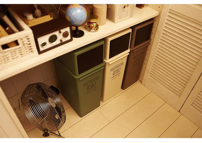 ゴミ箱 プッシュダスト(浅型) 17L 積み重ねOK スタッキング ごみ箱 ダストボックス 分別 キッチン ふた付き フタ付き 蓋付き|おしゃれ 蓋つきゴミ箱 ふたつき ごみ入れ 蓋付きゴミ箱 トラッシュカン(代引不可)