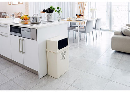ゴミ箱 スタッキング ごみ箱 17L ふた付き 屋外 分別 積み重ね スリム 隙間 キッチン 分別 蓋付きゴミ箱 日本製 北欧 男前 一人暮らし ヨコ型フロントオープンダスト 浅 EPE-55 ライクイット like-it(代引不可)