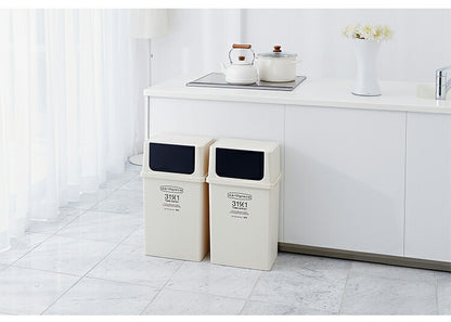 ゴミ箱 ヨコ型フロントオープンダスト ごみ箱 25L ふた付き 屋外 分別 スリム 隙間 キッチン 積み重ね 蓋付きゴミ箱 日本製 おしゃれ かわいい 北欧 男前 一人暮らし スタッキング(代引不可)