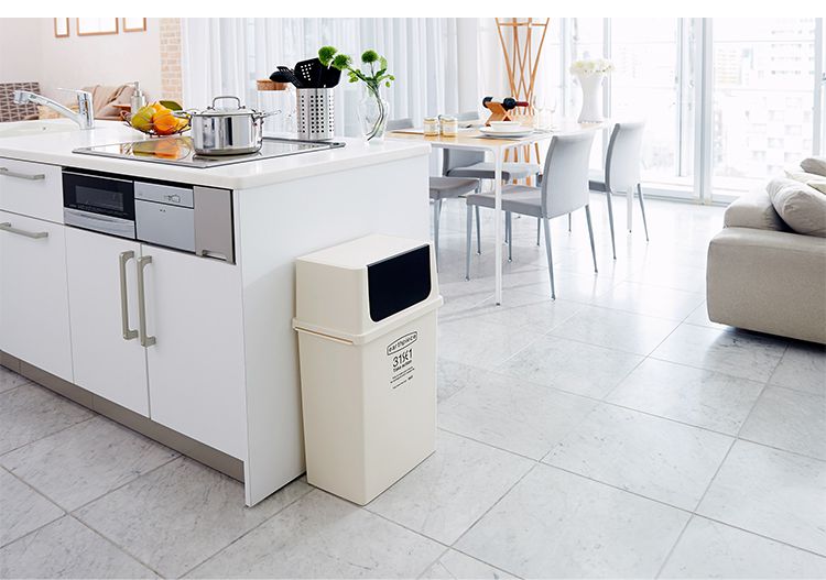 ゴミ箱 ヨコ型フロントオープンダスト ごみ箱 25L ふた付き 屋外 分別 スリム 隙間 キッチン 積み重ね 蓋付きゴミ箱 日本製 おしゃれ かわいい 北欧 男前 一人暮らし スタッキング(代引不可)