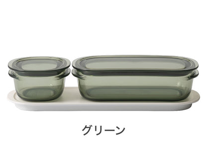 保存容器 トレー付き セット おしゃれ 密閉 like-it 調理ができる保存容器 S M FC-035 トレーM 電子レンジ 食洗機 冷凍 耐熱 耐冷 お弁当箱 日本製 液漏れしない 透明 クリア グレー グリーン(代引不可)