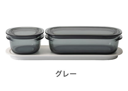 保存容器 トレー付き セット おしゃれ 密閉 like-it 調理ができる保存容器 S M FC-035 トレーM 電子レンジ 食洗機 冷凍 耐熱 耐冷 お弁当箱 日本製 液漏れしない 透明 クリア グレー グリーン(代引不可)