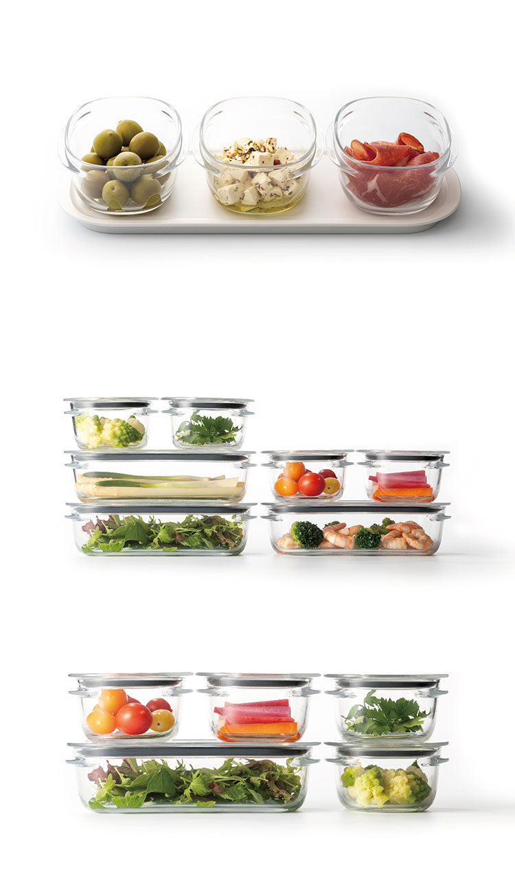 保存容器 トレー付き セット おしゃれ 密閉 like-it 調理ができる保存容器 S M FC-035 トレーM 電子レンジ 食洗機 冷凍 耐熱 耐冷 お弁当箱 日本製 液漏れしない 透明 クリア グレー グリーン(代引不可)