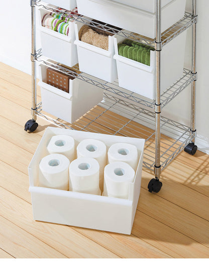 ライクイット (like-it) 小物収納 レトルト食品 収納 ケース コンテナー ワイド 深型 約幅38x奥26.8x高26cm グレー 日本製 JTR-01 リサイクルプラスチック30%以上配合 収納ボックス パントリー収納(代引不可)