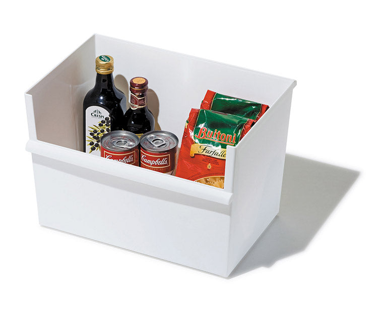 ライクイット (like-it) 小物収納 レトルト食品 収納 ケース コンテナー ワイド 深型 約幅38x奥26.8x高26cm グレー 日本製 JTR-01 リサイクルプラスチック30%以上配合 収納ボックス パントリー収納(代引不可)