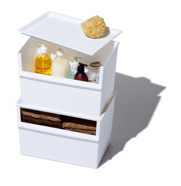 ライクイット (like-it) 小物収納 レトルト食品 収納 ケース コンテナー ワイド 深型 約幅38x奥26.8x高26cm グレー 日本製 JTR-01 リサイクルプラスチック30%以上配合 収納ボックス パントリー収納(代引不可)