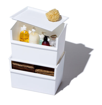 ライクイット (like-it) 小物収納 レトルト食品 収納 ケース コンテナー ワイド 深型 約幅38x奥26.8x高26cm グレー 日本製 JTR-01 リサイクルプラスチック30%以上配合 収納ボックス パントリー収納(代引不可)