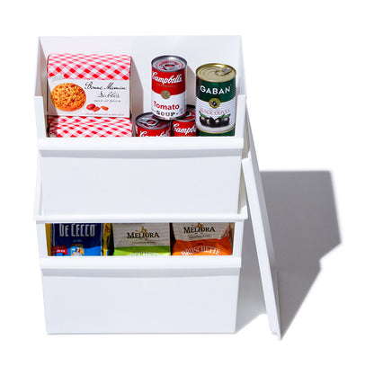 ライクイット (like-it) 小物収納 レトルト食品 収納 ケース コンテナー ワイド 深型 約幅38x奥26.8x高26cm グレー 日本製 JTR-01 リサイクルプラスチック30%以上配合 収納ボックス パントリー収納(代引不可)