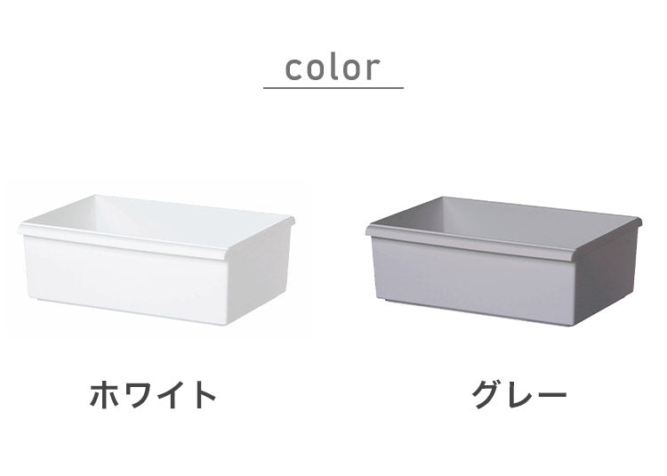 ライクイット (like-it) 小物収納 レトルト食品 収納 ケースコンテナー ワイド 浅型 約幅38x奥27.3x高13cm 日本製 JTR-02 リサイクルプラスチック30%以上配合 収納ボックス パントリー収納(代引不可)