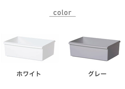 ライクイット (like-it) 小物収納 レトルト食品 収納 ケースコンテナー ワイド 浅型 約幅38x奥27.3x高13cm 日本製 JTR-02 リサイクルプラスチック30%以上配合 収納ボックス パントリー収納(代引不可)