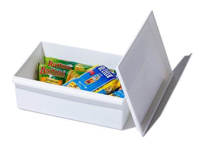 ライクイット (like-it) 小物収納 レトルト食品 収納 ケースコンテナー ワイド 浅型 約幅38x奥27.3x高13cm 日本製 JTR-02 リサイクルプラスチック30%以上配合 収納ボックス パントリー収納(代引不可)