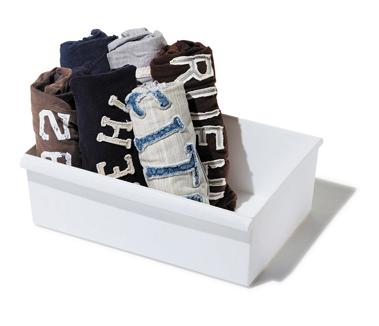 ライクイット (like-it) 小物収納 レトルト食品 収納 ケースコンテナー ワイド 浅型 約幅38x奥27.3x高13cm 日本製 JTR-02 リサイクルプラスチック30%以上配合 収納ボックス パントリー収納(代引不可)