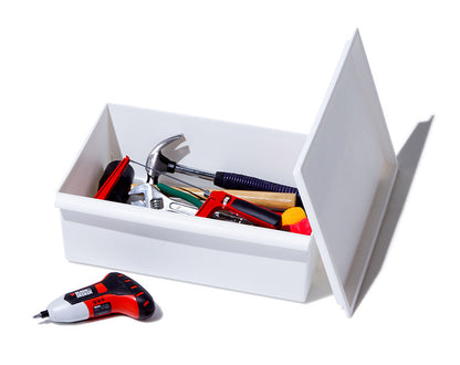 ライクイット (like-it) 小物収納 レトルト食品 収納 ケースコンテナー ワイド 浅型 約幅38x奥27.3x高13cm 日本製 JTR-02 リサイクルプラスチック30%以上配合 収納ボックス パントリー収納(代引不可)