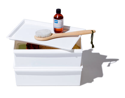 ライクイット (like-it) 小物収納 レトルト食品 収納 ケースコンテナー ワイド 浅型 約幅38x奥27.3x高13cm 日本製 JTR-02 リサイクルプラスチック30%以上配合 収納ボックス パントリー収納(代引不可)