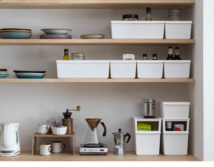 ライクイット (like-it) 小物収納 レトルト食品 収納 ケース コンテナー ワイド 日本製 JTR-04 リサイクルプラスチック30%以上配合 収納ボックス パントリー収納(代引不可)