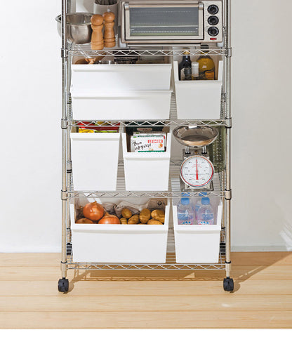 ライクイット (like-it) 小物収納 レトルト食品 収納 ケース コンテナー スリム 浅型 幅19x奥27.3x高13cm 日本製 JTR-05 リサイクルプラスチック30%以上配合 収納ボックス パントリー収納(代引不可)