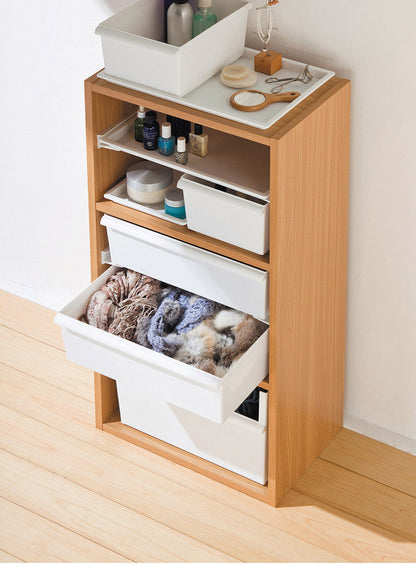 ライクイット (like-it) 小物収納 レトルト食品 収納 ケース コンテナー スリム 浅型 幅19x奥27.3x高13cm 日本製 JTR-05 リサイクルプラスチック30%以上配合 収納ボックス パントリー収納(代引不可)