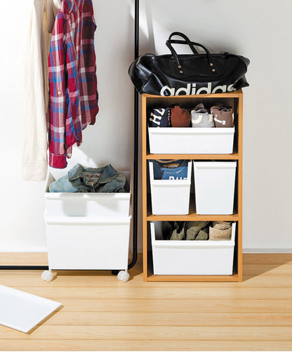 収納ボックス ジャストイット コンテナーワイド(深・深セット) JTSR-01 | ライクイット 深型 ケース 収納 カラーボックス収納 ストッカー コンテナー 積み重ね プラスチック 軽い 整理(代引不可)